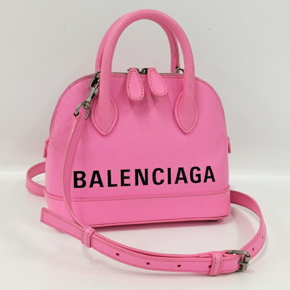 Balenciaga Virtop Leather 2way Shoulder Bag Pink - Picture 1 of 8